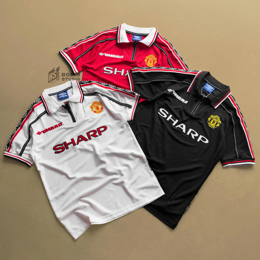 Áo Đấu concept RETRO MU Mùa 98/99, vải poly thoáng mát - BOMBSHOP [JS49]