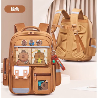  Balo Capybara cặp sách chống gù cho bé trai bé gái đi học tiểu học dung tích lớn chống nước Dây đeo nhẹ Chống gù mau mơi 