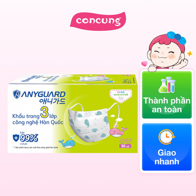 Khẩu trang Anyguard cho bé (50 cái/hộp)