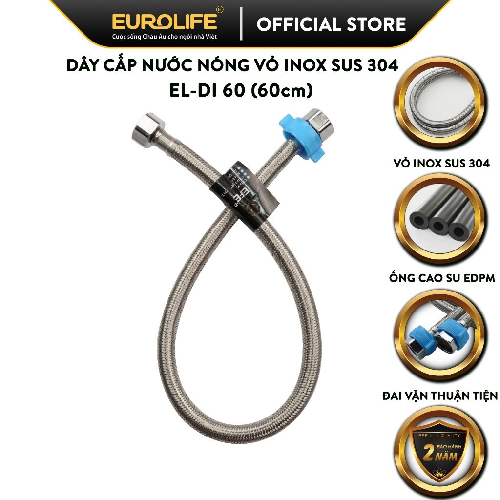 Dây cấp nước nóng - lạnh Eurolife EL-DI60 (60cm)