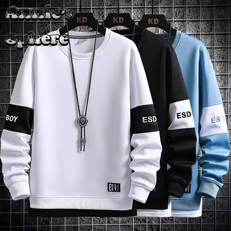 Áo thun và áo len nam cổ tròn dài tay thời trang Annies Sphere