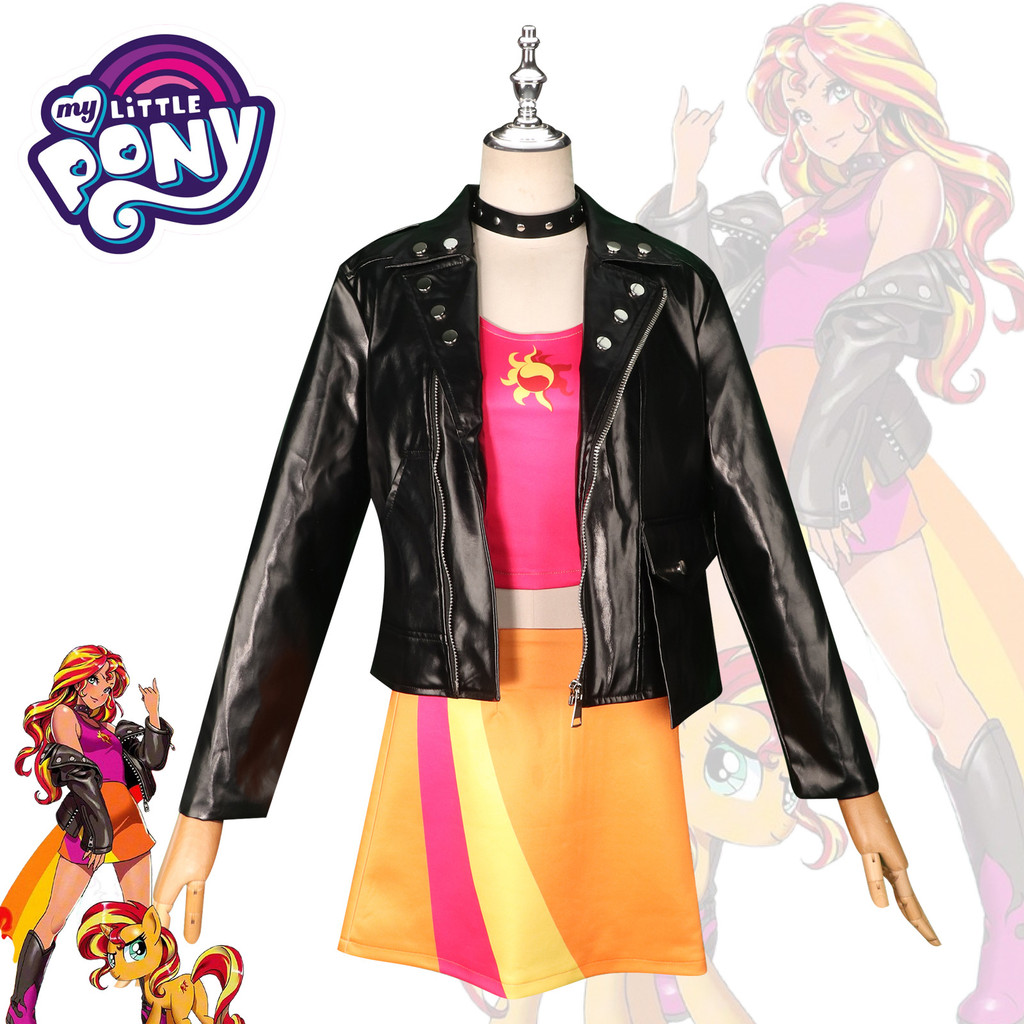 My Little Pony Cos Quần Áo Hoàng Hôn Shimmer Equestria Girls 'Anime Xe Máy Gió Cosplay Phù Hợp Với C