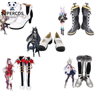 Uma Musume Khá Derby Agnes Tachyon Mejiro McQueen Oguri Mũ Vàng Tàu Manhattan Cafe Cosplay Giày Bốt