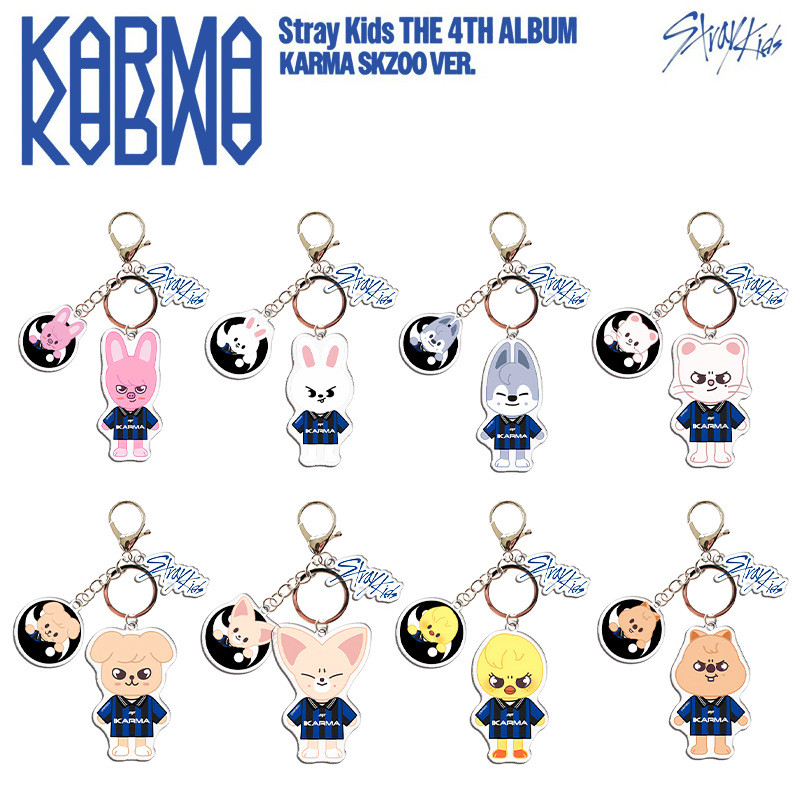 Kpop Thần Tượng Đi Lạc Trẻ Em KARMA Album Mới KARMA Mới Acrylic Móc Khóa Mặt Dây Chuyền Felix Hyunji