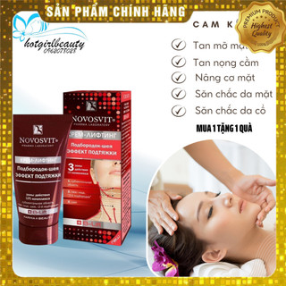 Giảm nọng cằm Novosvit tan mỡ nọng cằm làm thon gọn mặt săn chắc da nâng cơ mặt săn chắc cổ - tặng máy massage mặt