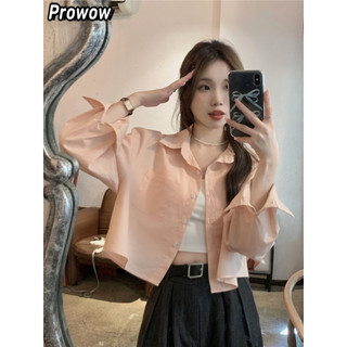 Prowow áo sơ mi nữ áo kiểu hàn quốc rực rỡ Fashion tráng lệ Xinh  WCS24709OP 28Z240711