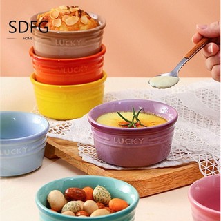 SDFG Mousse SDFG, Lò nướng màu Gradient Bát nướng bằng gốm an toàn, Chảo nướng bánh mì nhiều màu chịu nhiệt bền bỉ tại nhà