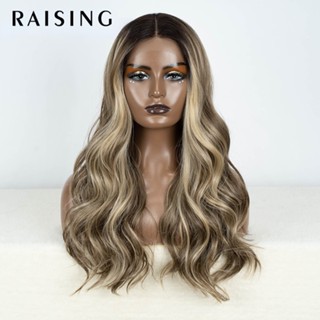  Raising Ren Tổng Hợp Mặt Trước Tóc Giả Dài Sóng 24 "Không Keo Tóc Giả Ren Tóc Giả Cho Nữ Ren Phía Trước Tóc Giả Nâu Tóc Giả Ren Mặt Trước Cosplay Tóc Giả 