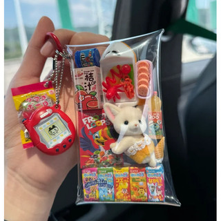 Sylvanian families series túi pvc trong suốt có khóa sưu tập anime lưu trữ hiển thị túi treo diy