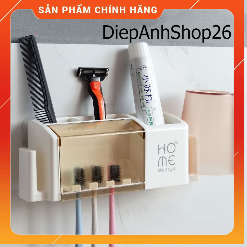 Kệ để Bàn Chải, Kem Đánh Răng Dán Tường -E2