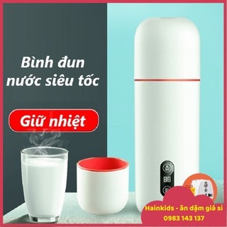 Bình đun nước giữ nhiệt mini deerma dr035s - ấm đun nước pha sữa cầm tay, giữ nhiệt pha sữa, trà deerma