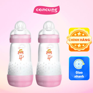 Combo 2 bình sữa mam easy start anticolic 260ml - hồng