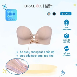 Áo lót không dây nâng ngực dây silicon chống tụt dây rút BRA13 BRABOX