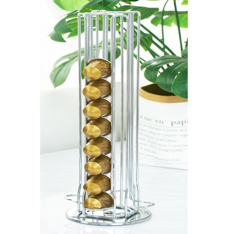 Giá đựng cà phê viên nang xoay 360 độ cho nepresso Giá trưng bày bằng sắt rèn đặc biệt 40 mặt bàn
