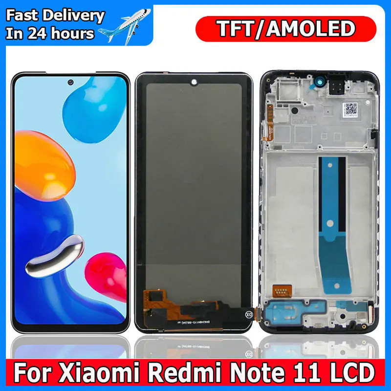 6.43 " Screen for Xiaomi Redmi Note 11 2201117TG, 2201117TI Lcd Display Digital Touch Screen with Fr