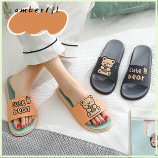 Dép Nữ AMBER1, Giày PVC Gấu Dễ Thương, Dép Phòng Tắm Mềm Mại Dễ Thương Sử Dụng Tại Nhà