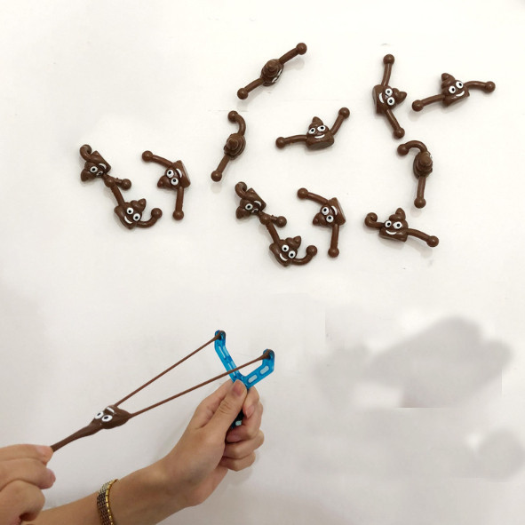 Nỏ bắn Shit, ná bắn phân đồ chơi nỏ bắn miếng shit dẻo dính tường cực hài hước