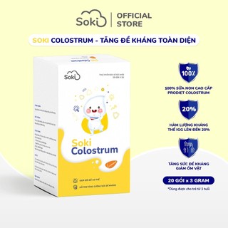 Sữa Non SOKI COLOSTRUM Giúp Bé Ăn Ngon, Tiêu Hóa Tốt, Đề Kháng Khỏe Soki-Tium (1H x 20G x 1g)