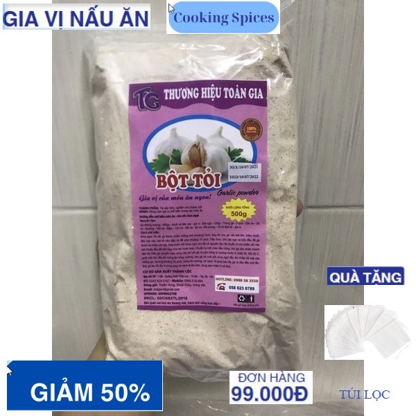 500gr Bột tỏi xay Toàn Gia