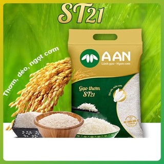 5kg gạo st21 aan gạo đặc sản sóc trăng st21 mềm dẻo