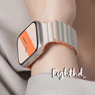 Dây đeo đồng hồ silicon từ tính cho Apple Watch Series Ultra 8 7 6 SE 5 4 3 2 1 cho Apple Watch Size 49mm 45mm 41mm 44mm 40mm 42mm 38mm Phụ kiện dây đeo đồng hồ thông minh