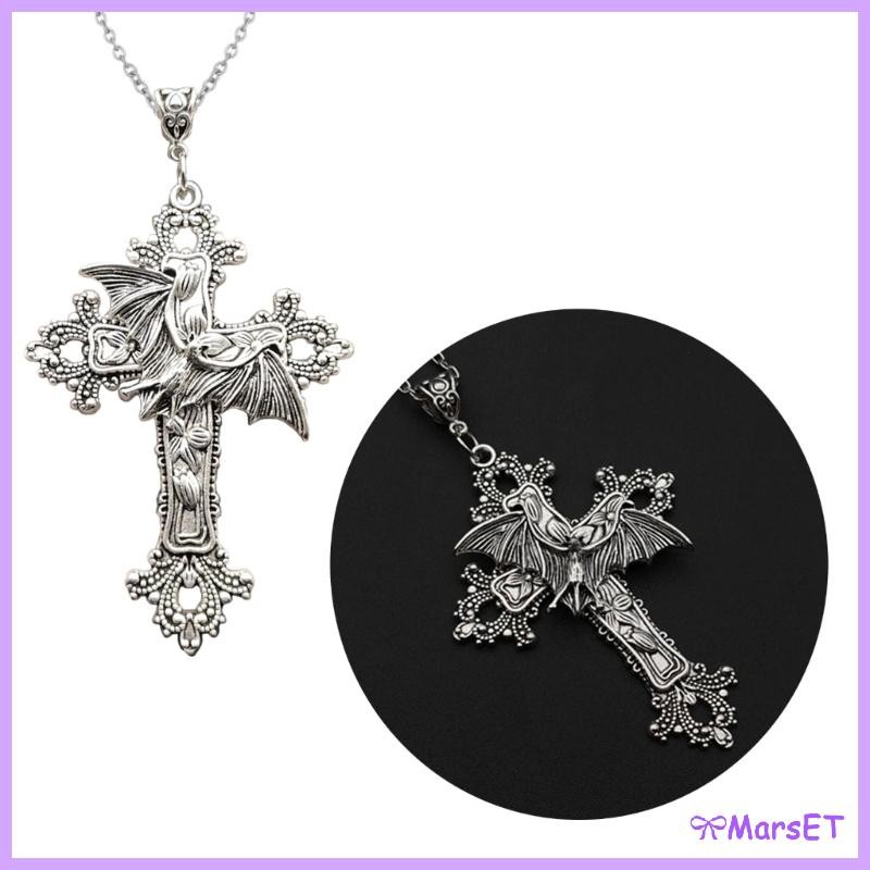Marset Gothic Mặt dây chuyền Vòng cổ chữ thập Gothic Hoàn hảo cho nam nữ Cô gái