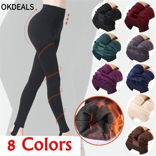 OKDEALS Legging Ôm Dáng Co Giãn Thời Trang Mùa Đông Hàng Mới Dành Cho Bạn Nữ
