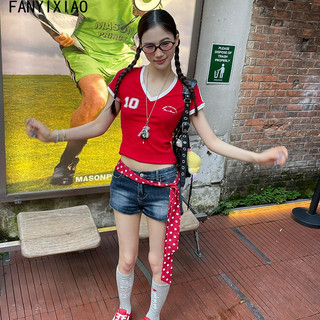 FANYIXIAO áo phông áo thun nữ croptop baby tee hàn quốc thời trang Fashion Thời trang WCS2480LSV 35Z240830