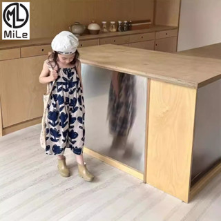 [Ml] 90-130cm Quần yếm bé gái Hàn Quốc Nhẹ Áo liền quần thời trang thông thường cho bé gái Bộ áo liền quần trẻ em Chân rộng