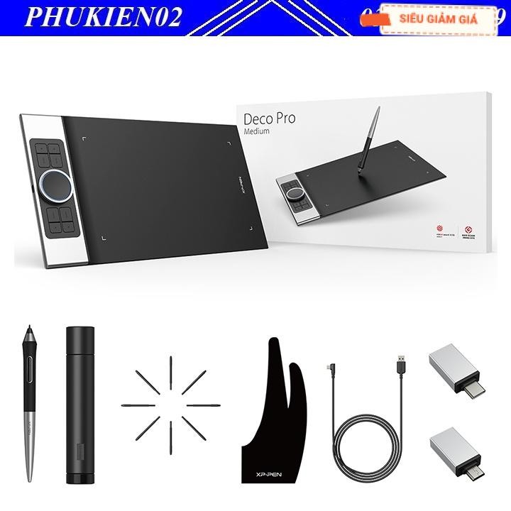Bảng Vẽ Điện Tử XP-Pen Deco Pro Small 9x5inch 8192 Lực Nhấn, 2 Dial, Tương Thích Android - XP-Pen De