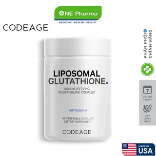 Viên uống trắng da Codeage Liposomal Glutathione 1000mg 60 Viên