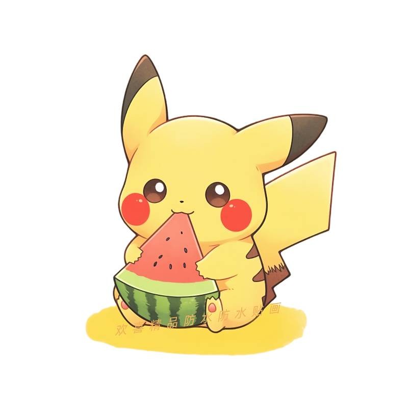 Popular Ins Style Cartoon Pikachu Waterproof Paste Self-Adhesive Stickers Bumper Stickers Desktop Wa