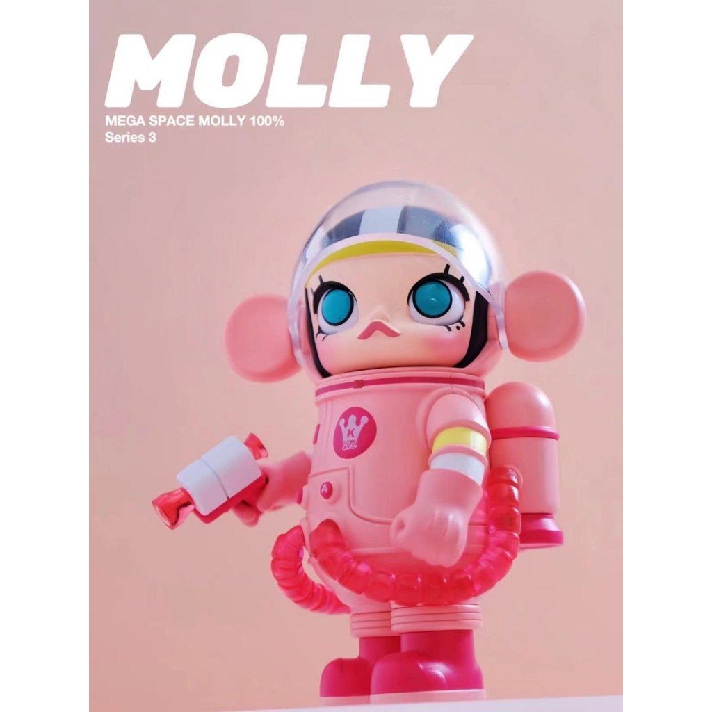 MEGA SPACE MOLLY100% MOLLY V3 Jasmine Blind Box Kỷ Niệm Series Phi Hành Gia Thế Hệ Thứ Ba Hộp Mù Han