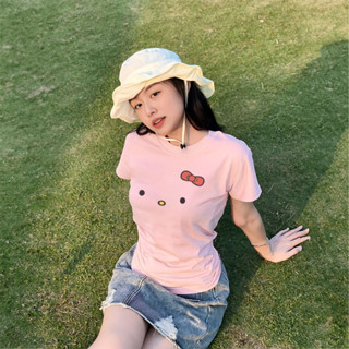 Áo Thun Baby Tee Tay Ngắn PINKSTORE29 In Hình Kitty Dễ Thương A51182