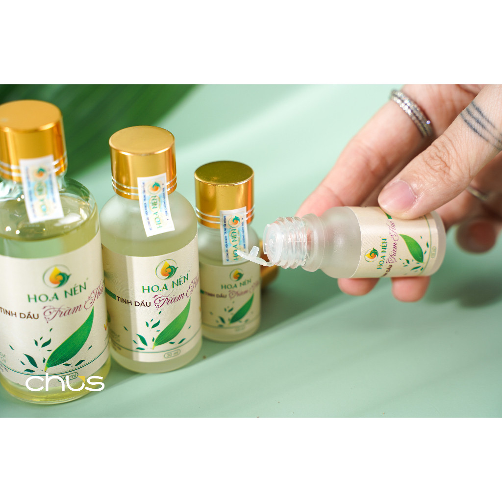 Tinh dầu Tràm Huế nguyên chất 50ml -10ml - Hoa Nén - Nguyên Chất Từ Lá Tràm Gió