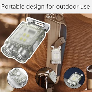 Smile Shark Mini Di Động Móc Khóa Ánh Sáng Đa Tốc Độ Điều Chỉnh Với Đèn Bên Đỏ Và Xanh Nhấp Nháy Đèn Pin Ngoài Trời Di Động