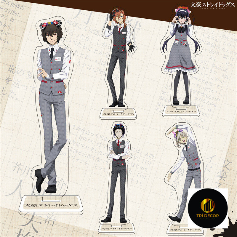 Móc khóa Bungo Stray Dogs Osamu Dazai Ranpo Edogawa Kenji Miyazawa Phụ kiện trang trí túi xách Balo