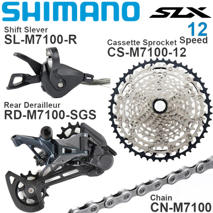 Mini Group xe đạp Shimano SLX M7100 - Không giò đạp