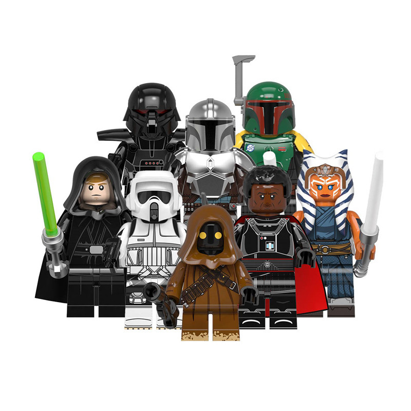Jawas Boba Fett Nhân Vật Ahsoka Jawas Luke Dark Scout Trooper Moff Gideon Khối Xây Dựng Đồ Chơi Quà 