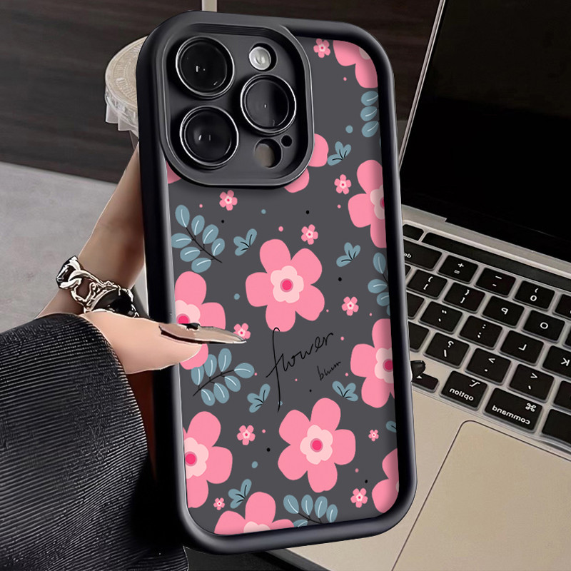 Vỏ AMK cho Xiaomi 14T 13T 12T 11T Lite Poco F6 X6 M6 C65 C40 F5 X5 F4 F3 X4 X3 GT NFC M5S M4 M3 Pro 5G rõ ràng Thẩm mỹ sáng tạo Vỏ điện thoại hoa hồng JGS