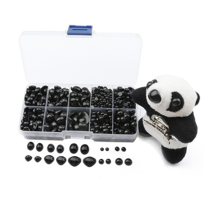 600-1000 miếng mutiple size Đen Acrylic Eyes set hạt cho đồ chơi búp bê gấu