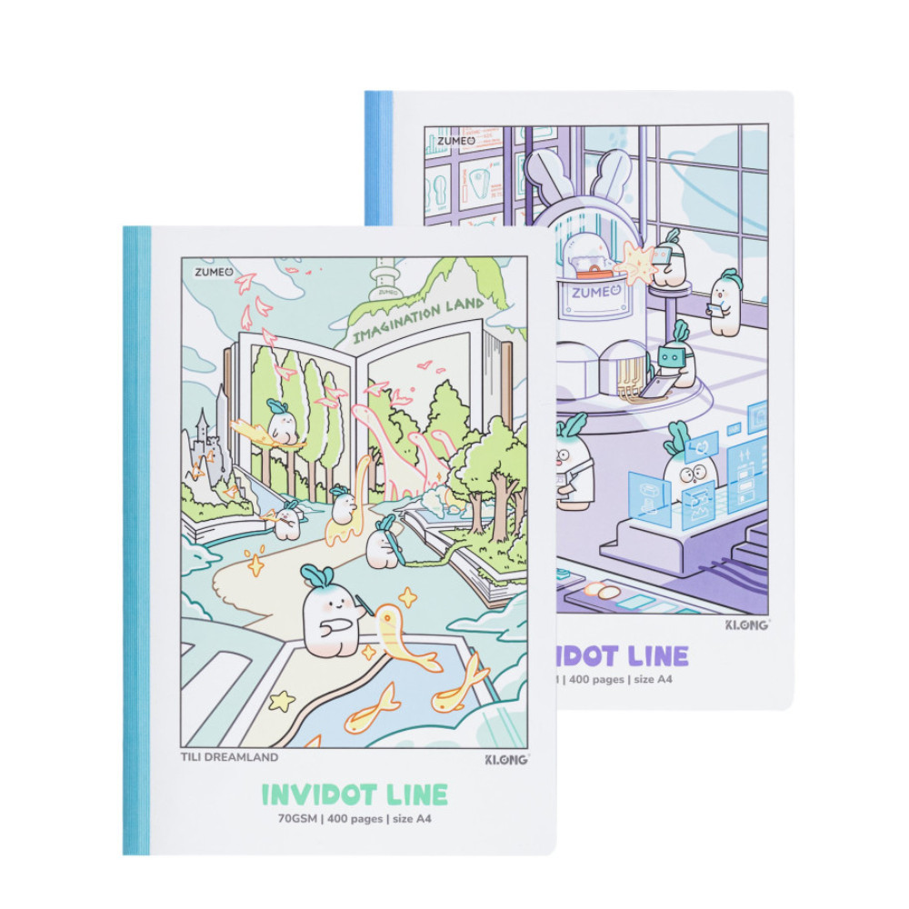 Vở học sinh a4 klong invidot line tili dreamland MS 213 Tập 400 trang 70 gsm kẻ ngang may dán gáy