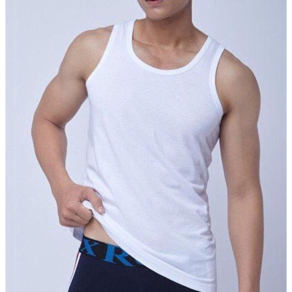 Combo 2 Áo May Ô Ba Lỗ Nam Trắng Chất Liệu 100% Cotton Mềm, Co Giãn,Thấm Hút Mồ Hôi & Thoáng Mát MO2