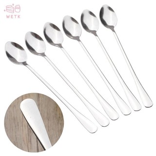 [WETK] Thìa Cà Phê Bằng Thép Không Gỉ Tay Cầm Dài Kem Món Tráng Miệng Thìa Trà Cho Dã Ngoại Phụ Kiện Nhà Bếp Thìa Cà Phê Đậu VN