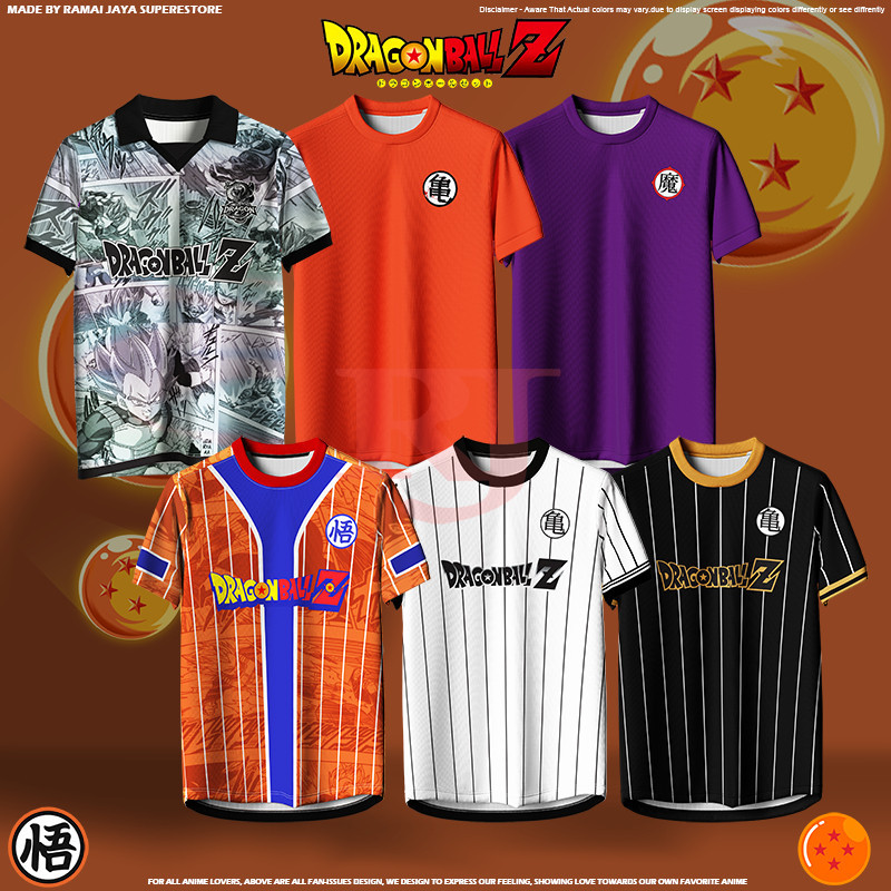 Dragon Ball HIPHOP Nam Áo nam Quần Áo Áo Thun Thời Trang Đồ Họa Jersey Áo Thun Nữ Tay Ngắn Anime