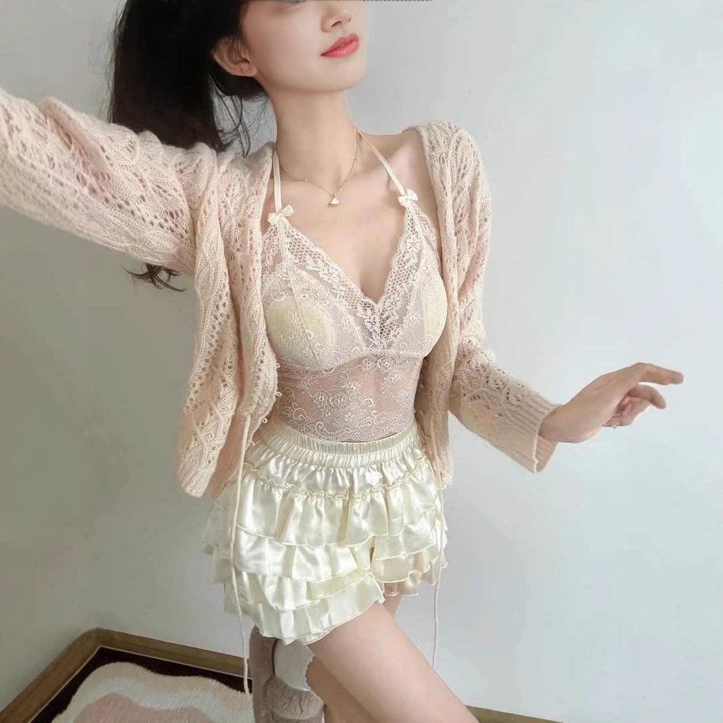 CreamySweet Lazy Beauty Ngọt Ngào Dây Ren Bên Trong Không Dây Có Miếng Lót Ngực Đẹp Lưng Sling GB28