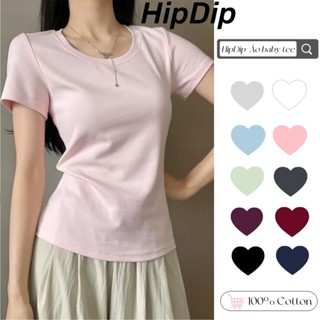  【100% cotton  Áo baby tee Áo Thun ôm body Áo y2k ngắn tay màu hồng cổ tròn thời trang 