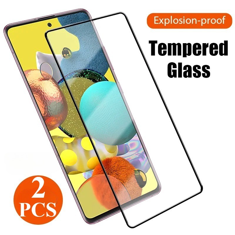 2 Chiếc Full Kính Cường Lực Đen Cạnh Phim Cho HTC U23 U20 5G Pro HD Trong Suốt Bảo Vệ Màn Hình Điện 