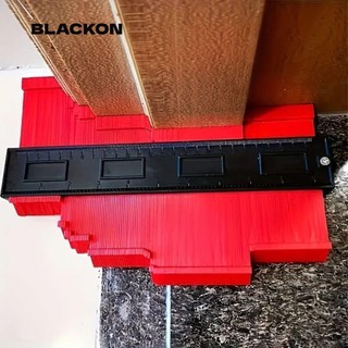Bộ lấy mẫu phác thảo BLACKON, Thước cong màu cam đỏ 5 / 10 inch, Sao chép hình dạng nhựa đa chức năng