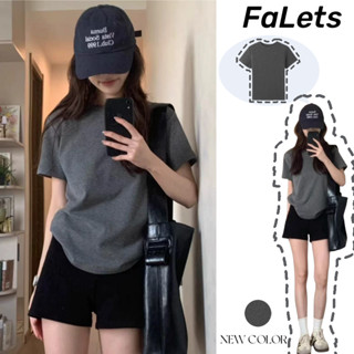 Áo baby tee phông nữ form rộng Oversize Cổ Tròn Màu Xám Đậm Phong Cách Hàn Quốc Mùa Hè